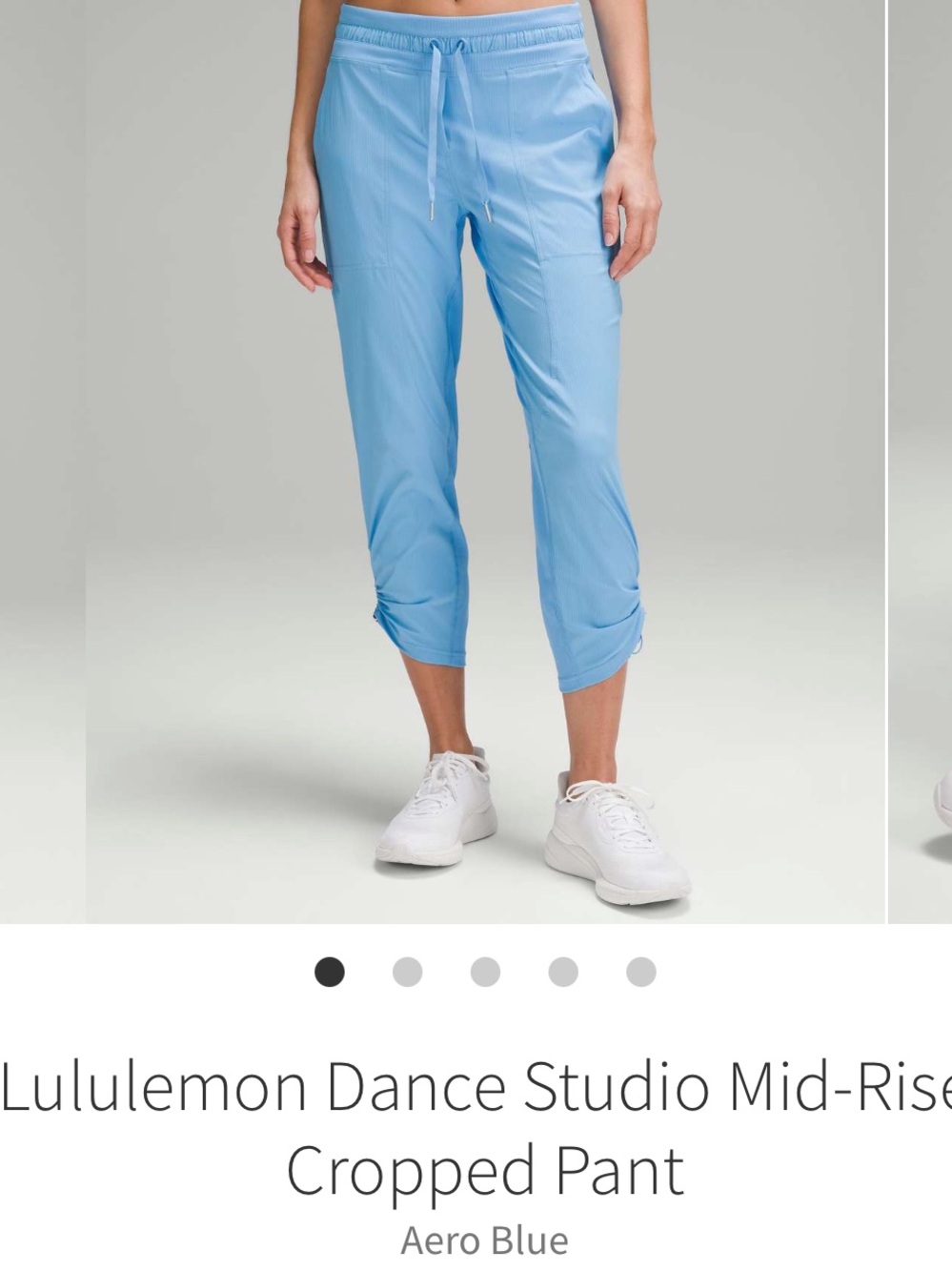 Lululemon Dance Studio Mid Rise Cropped Pants Aero Blue 25” Sz 2